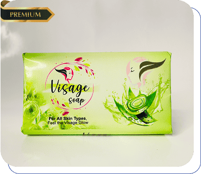 Aloe Vera Soap bar with fresh aloe Vera leaves.