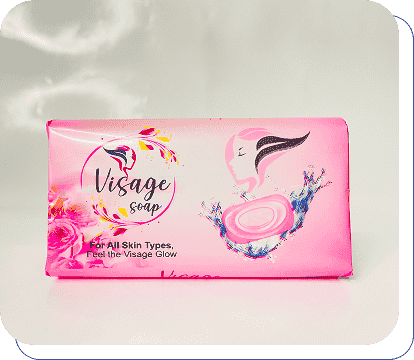 Pink Soap bar with pink floral petals.