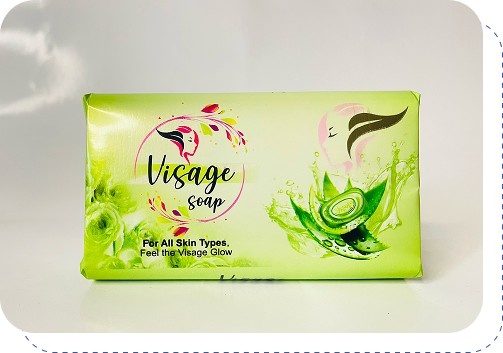 Aloe Vera Soap bar with fresh aloe vera leaves.