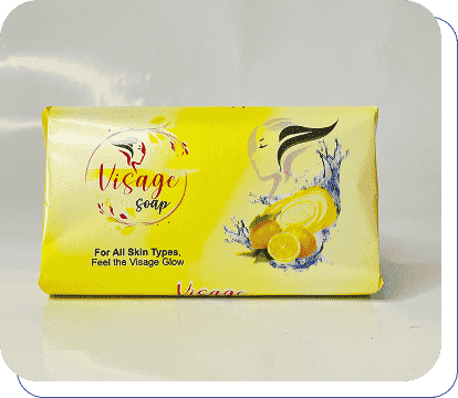 Lemon Soap bar with fresh lemon slices.
